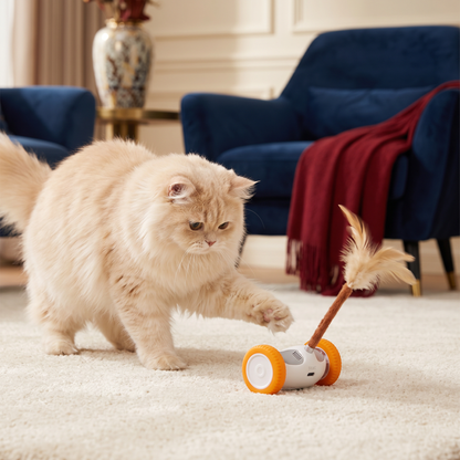 Self-Moving Feather Cat Teaser Toy