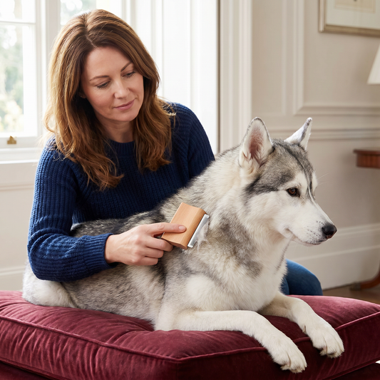 2-in-1 Pet Grooming & Hair Removal Comb for Fur, Furniture & Fabrics