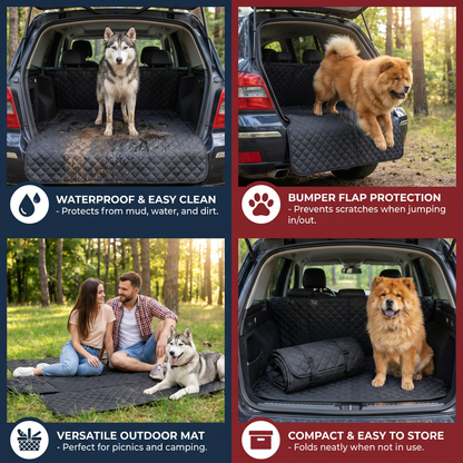 Waterproof SUV Dog Cargo Liner with Bumper Flap