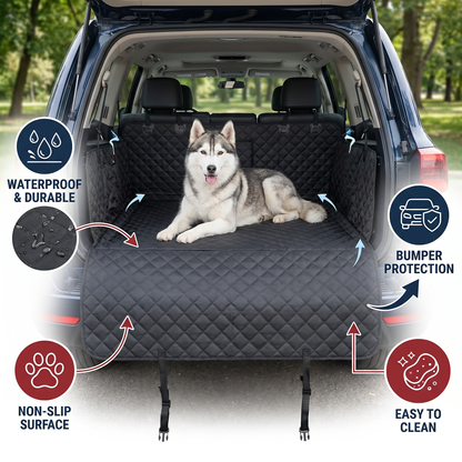Waterproof SUV Dog Cargo Liner with Bumper Flap
