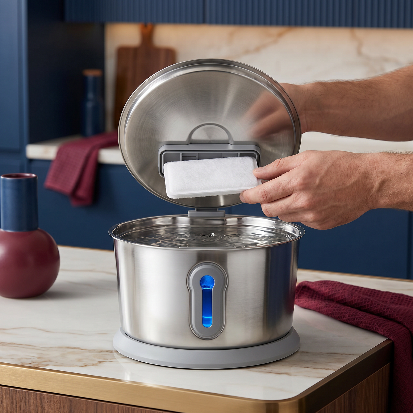 Smart Antibacterial Stainless Steel Pet Water Fountain – 4L Ultra-Quiet for Improved Pet Hydration & Health