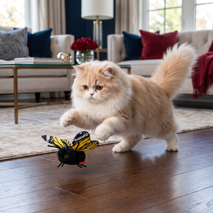 Interactive Flutter Butterfly Cat Toy – Automatic Flying Teaser