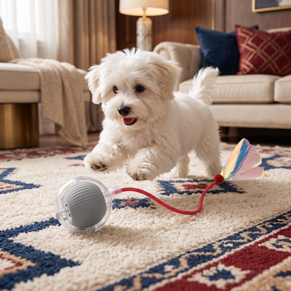 Upgraded Smart Rolling Dog Ball – Durable Interactive Toy with Mesh Tail