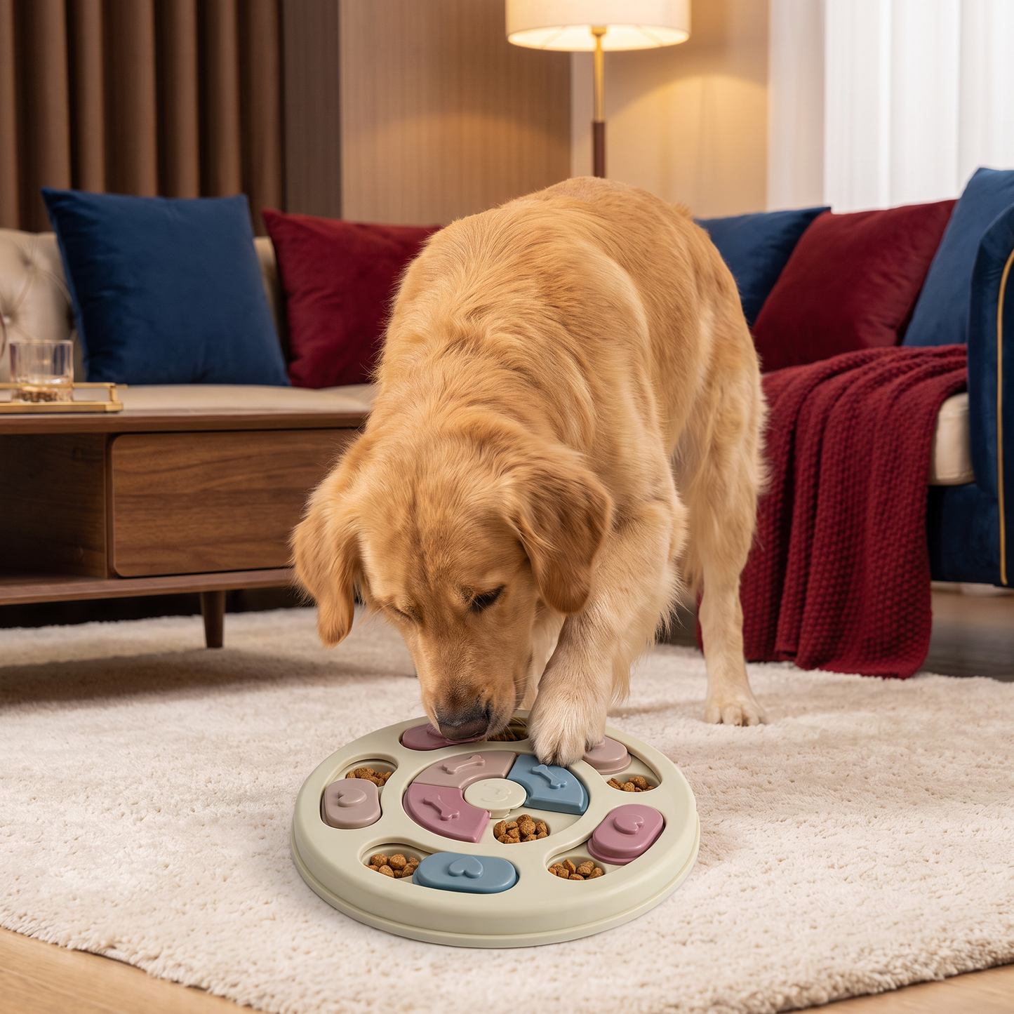 Interactive food puzzle for dogs