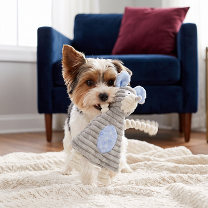 Durable Stuffing-Free Crinkle Squeaky Dog Toy