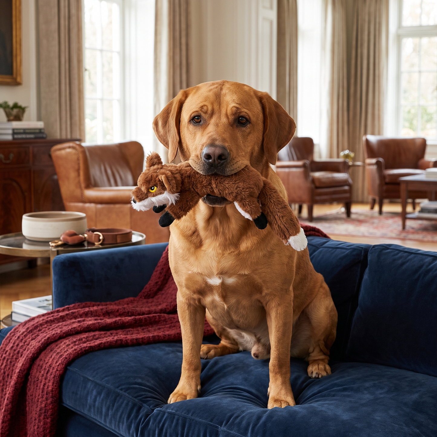 Durable Stuffing-Free Crinkle Squeaky Dog Toy