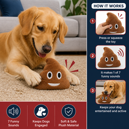 Farting Plush Dog Toy with 7 Funny Sounds