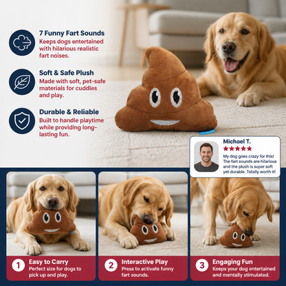 Farting Plush Dog Toy with 7 Funny Sounds