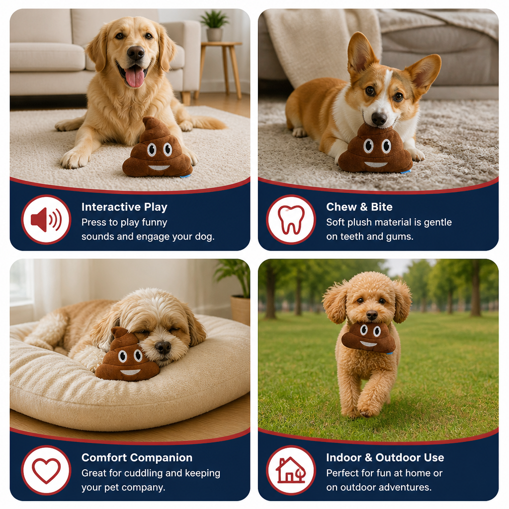 Farting Plush Dog Toy with 7 Funny Sounds