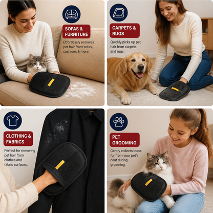 Practical pet hair removal glove