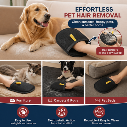 Practical pet hair removal glove