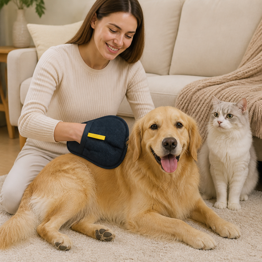 Practical pet hair removal glove