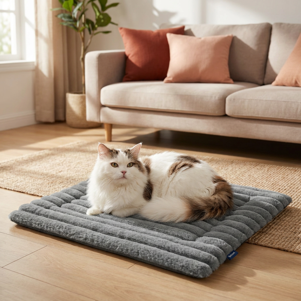 Self-Warming Pet Mat for Cats & Dogs – Quiet, Non-Slip & Electricity-Free
