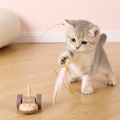 Interactive Cat Toy 3-in-1 – Moving Feather Chase for Active Playtime