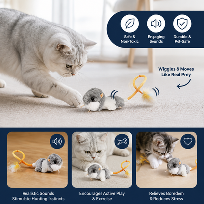Wiggle Tail Mouse Cat Toy