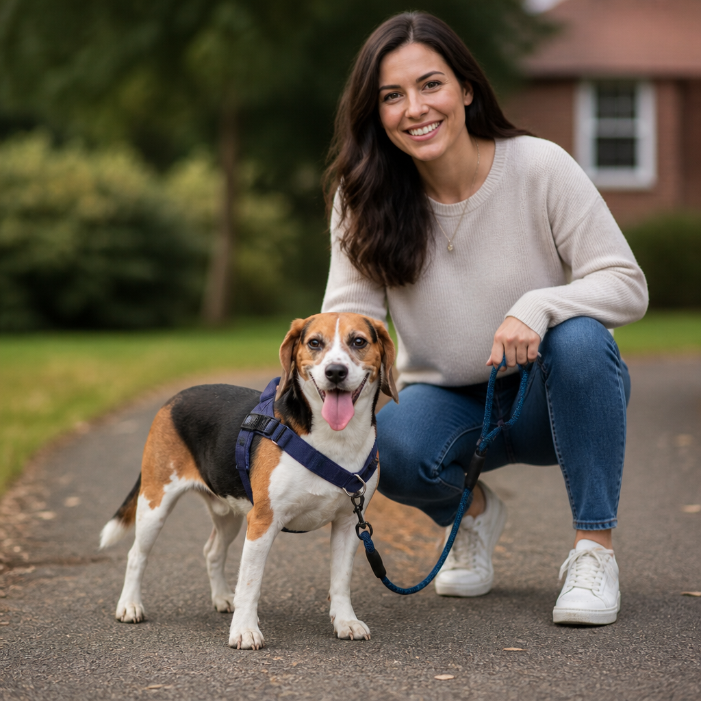 Personalized Reflective No-Pull Dog Harness with Custom Name Patch