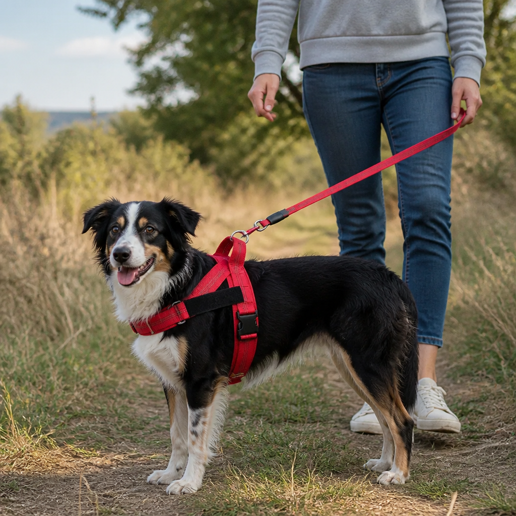 Personalized Reflective No-Pull Dog Harness with Custom Name Patch