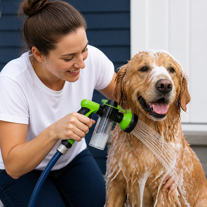 Pet Shower Sprayer with Gentle Water Flow for Easy Dog Bathing