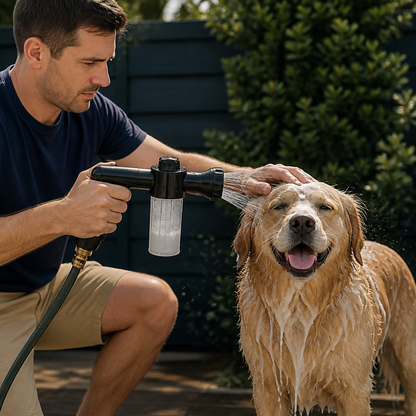 Pet Shower Sprayer with Gentle Water Flow for Easy Dog Bathing