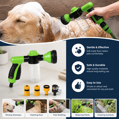 Pet Shower Sprayer with Gentle Water Flow for Easy Dog Bathing