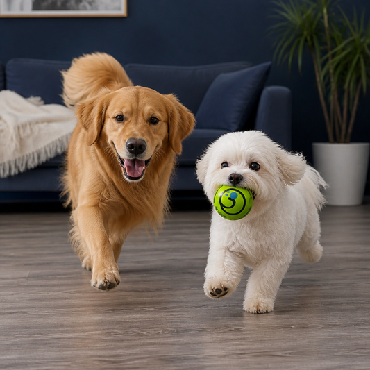 Interactive Squeaky Wobble Dog Ball – Durable Self-Play Toy