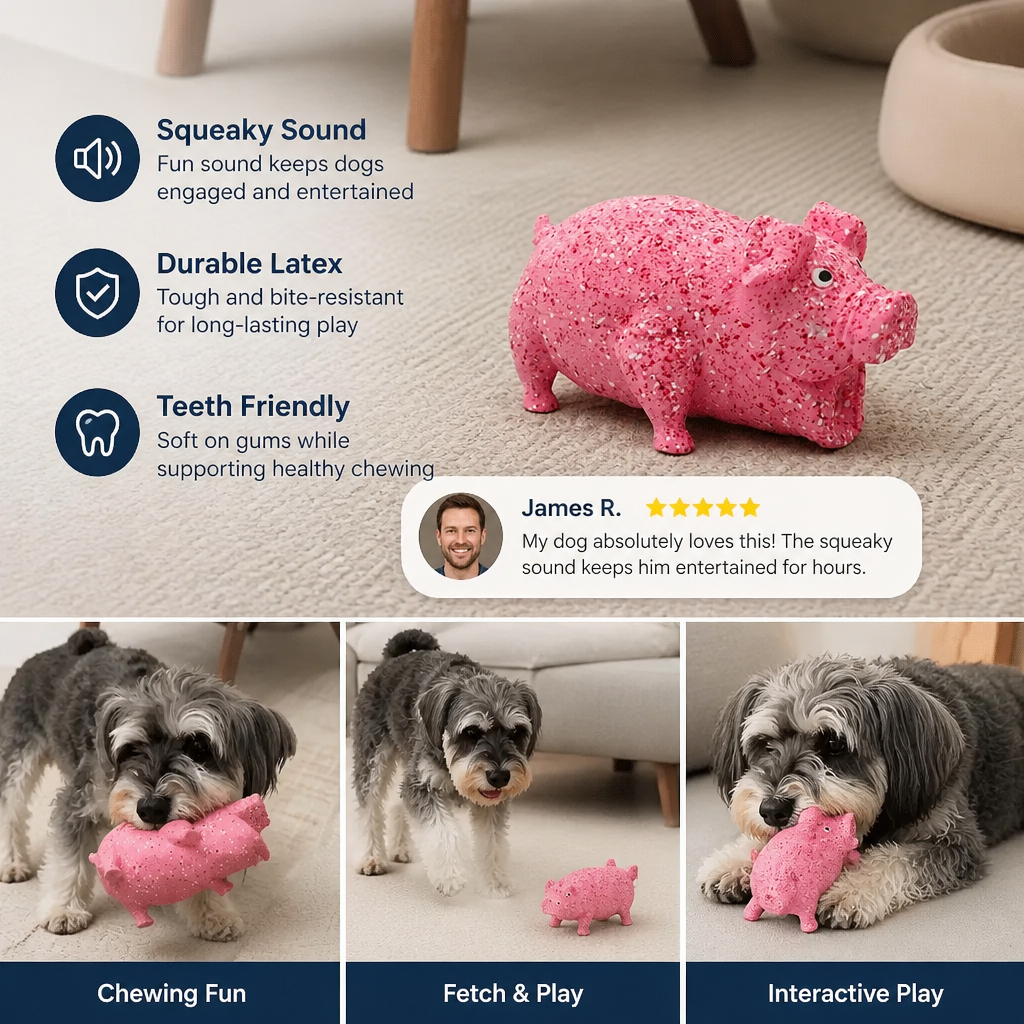 Durable Funny Sound Animal Dog Toy – Durable Latex Squeaky Chew Toy