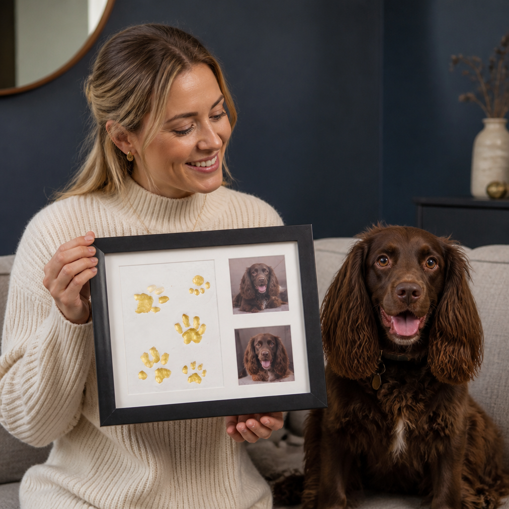 DIY Pet Paw Print Keepsake Frame Kit – Paw Impression & Photo Display