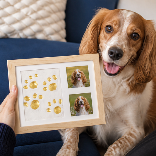 DIY Pet Paw Print Keepsake Frame Kit – Paw Impression & Photo Display