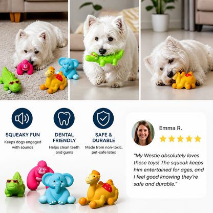 Cute Latex Chew & Squeak Dog Toy
