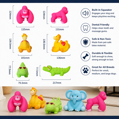 Cute Latex Chew & Squeak Dog Toy