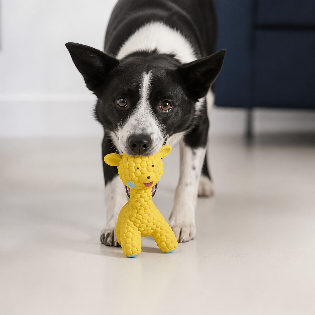Interactive Squeaky Giraffe Toy for Dogs