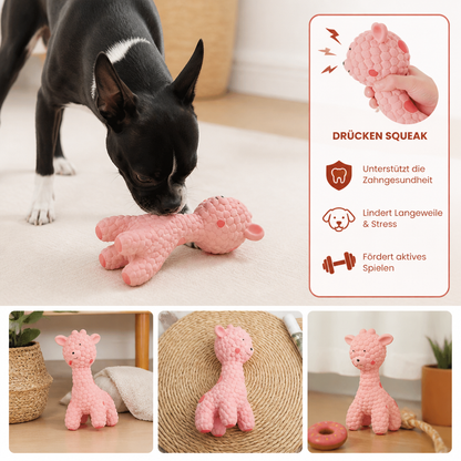 Interactive Squeaky Giraffe Toy for Dogs