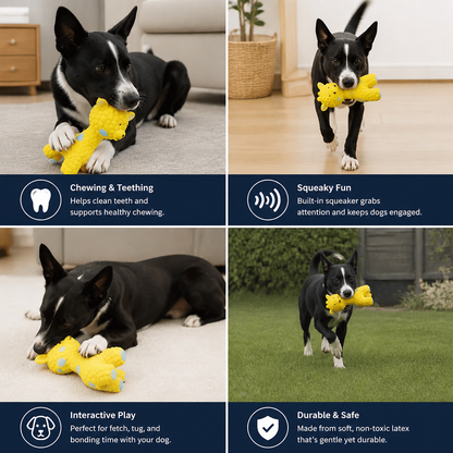 Interactive Squeaky Giraffe Toy for Dogs