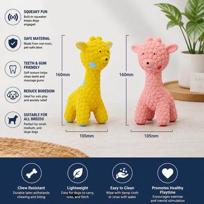 Interactive Squeaky Giraffe Toy for Dogs