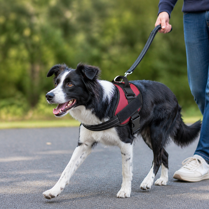 Reflective Adjustable Dog Harness with 3 Leash Clips – Padded for Walking & Training