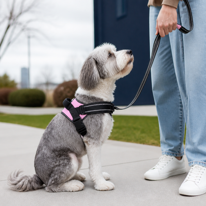 Reflective Adjustable Dog Harness with 3 Leash Clips – Padded for Walking & Training
