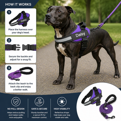 Personalized No-Pull Dog Harness for Easier Walks