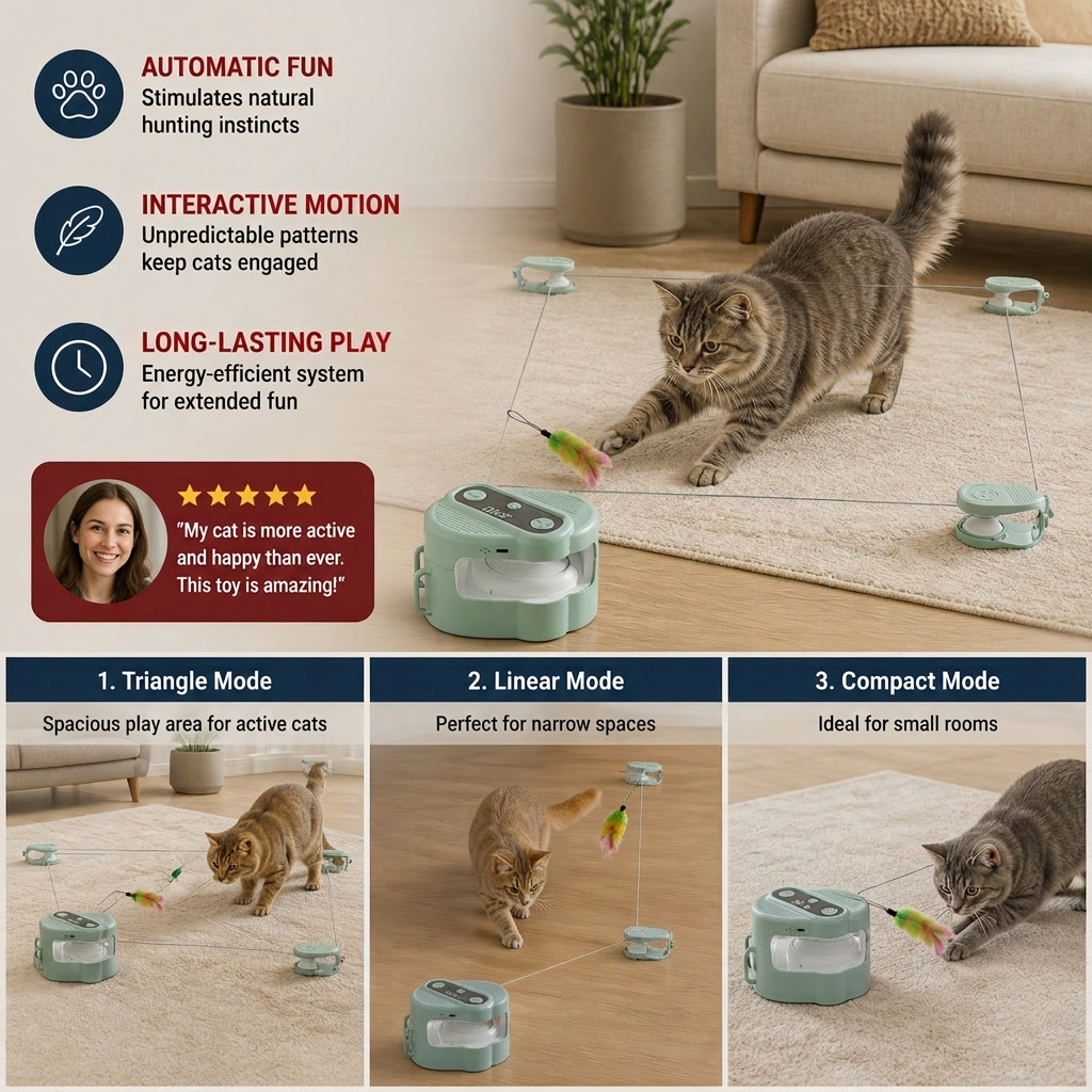 Automatic Cat Chasing Track Toy