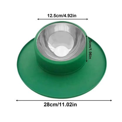 Non-slip and leak-proof stainless steel food bowl for cats