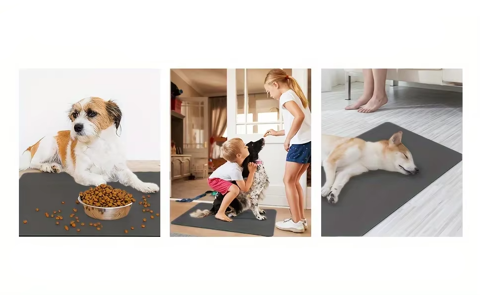 Silicone Feeding Mat For Pets - Waterproof  Non - Slip Feeding Mat For Dogs & Cats