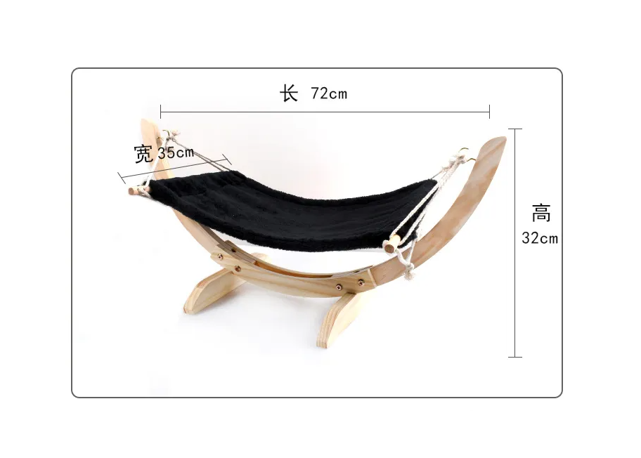 Cat Hammock - Soft Cover For Wooden Cat Bed  Washable And Durable