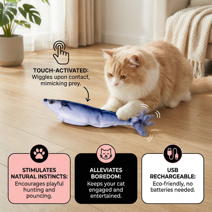 Interactive Wiggly Fish Cat Toy