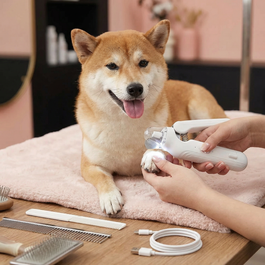 2-in-1 Professional Dog Nail Clipper & Grinder – Ultra-Quiet & Rechargeable
