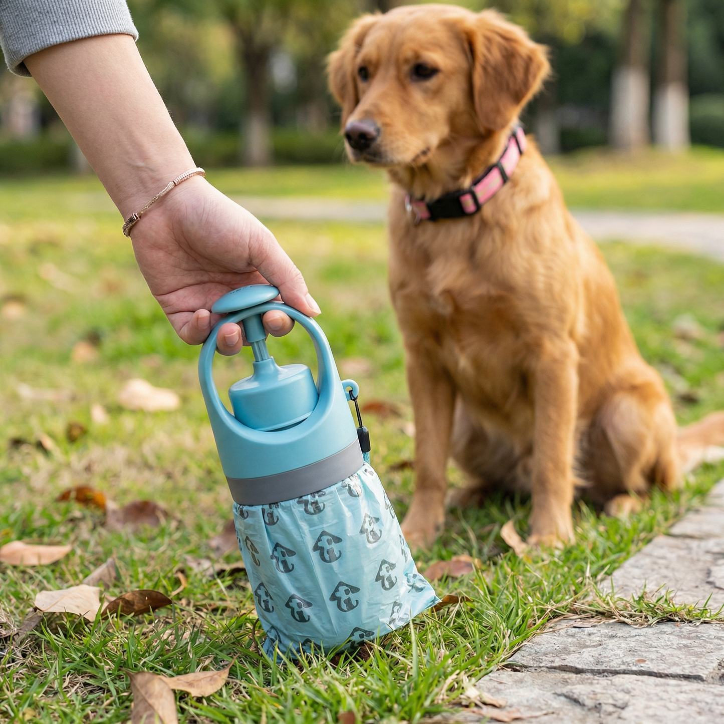 Dog Poop Scooper with Bags – Portable Outdoor Cleaning Set