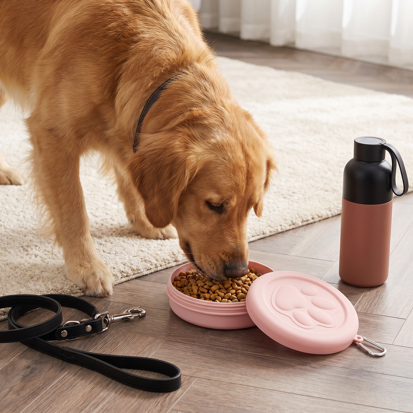 Multifunctional Pet Food Container – Portable 2-in-1 Food & Water Bowl for On-the-Go