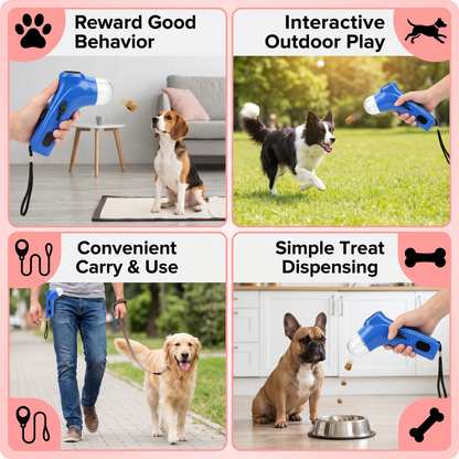 Dog Treat Launcher Gun – Interactive Training & Fun Rewards On the Go