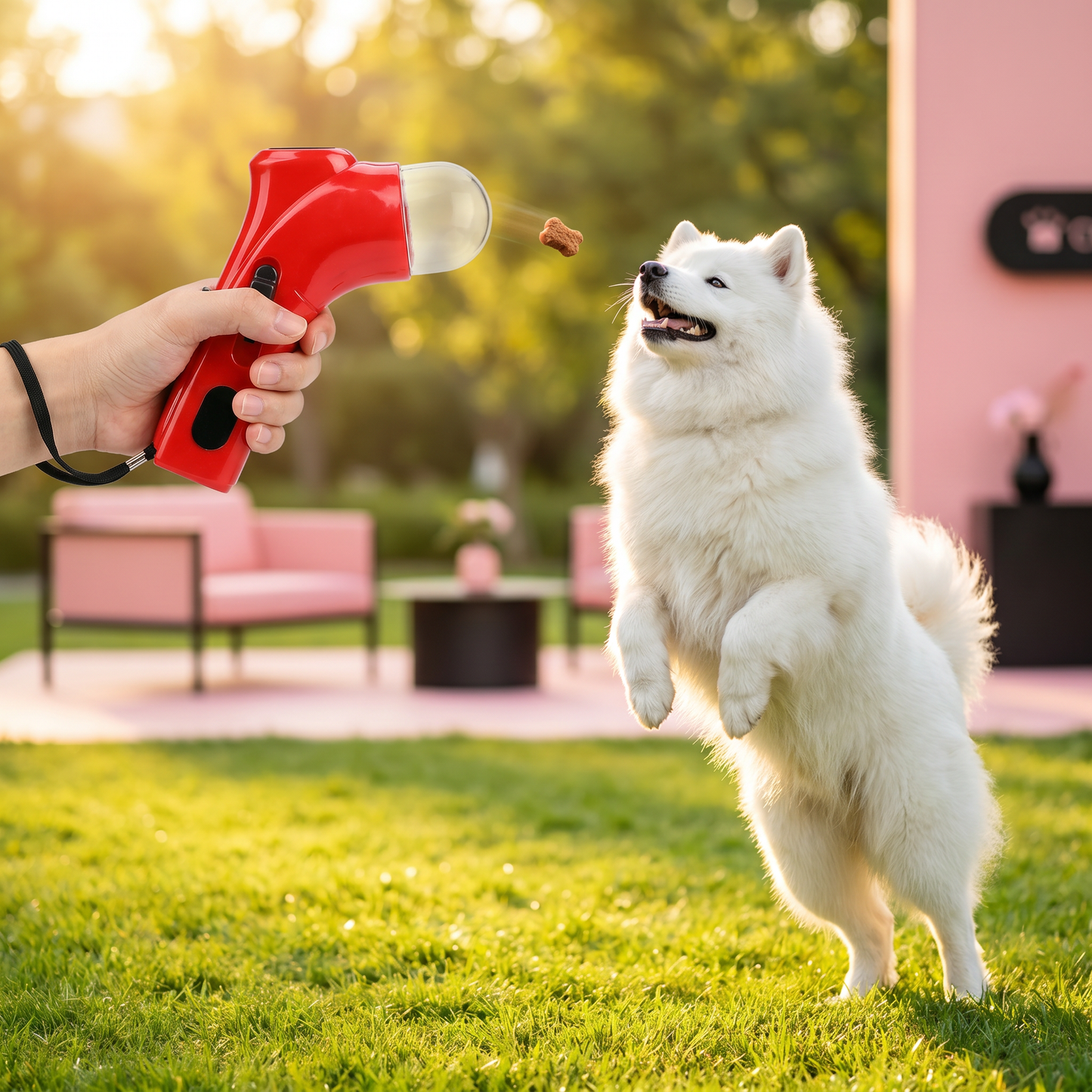 Dog Treat Launcher Gun – Interactive Training & Fun Rewards On the Go