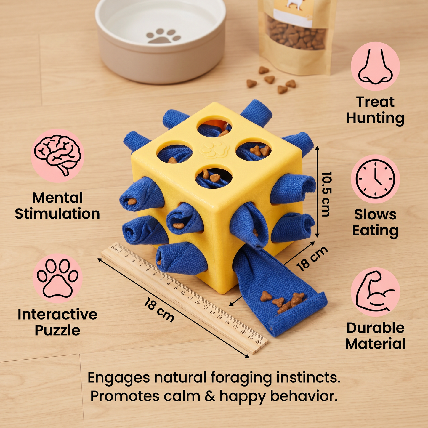 Snuffle Toy for Dogs – Durable Interactive Puzzle Toy for Mental Stimulation & Treat Hunting