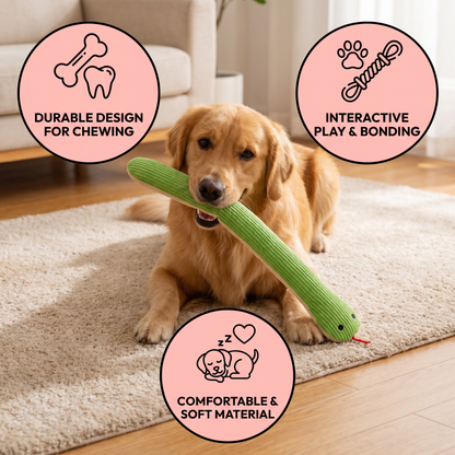 Durable Dog Snake Plush Toy