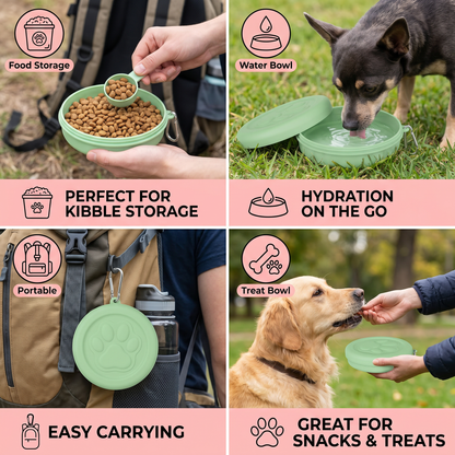 Multifunctional Pet Food Container – Portable 2-in-1 Food & Water Bowl for On-the-Go